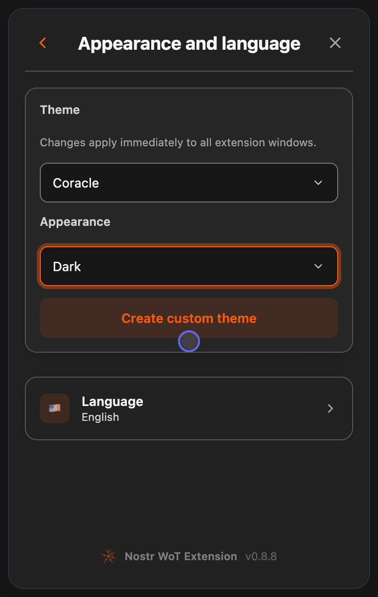 A different theme shown in dark mode.